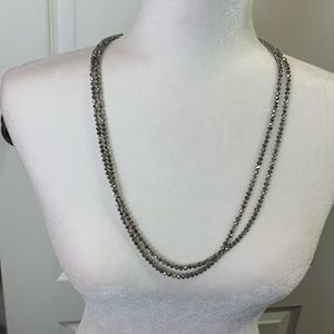 LOFT Long Sparkly Glass Bead Necklace